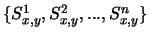 $\{S^1_{x,y}, S^2_{x,y}, ..., S^n_{x,y}\}$